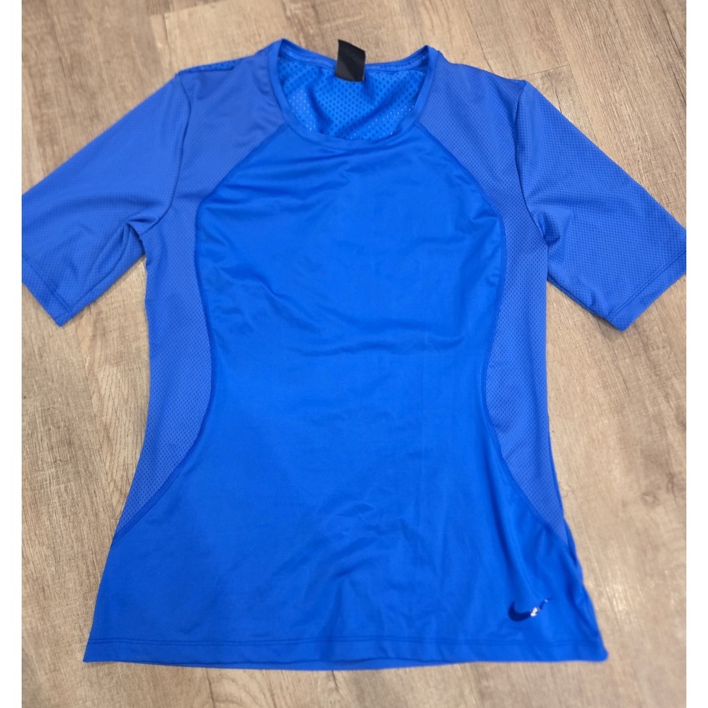 Nike Pro Hyper Cool Blue Athletic Shirt Women's Size Large‎